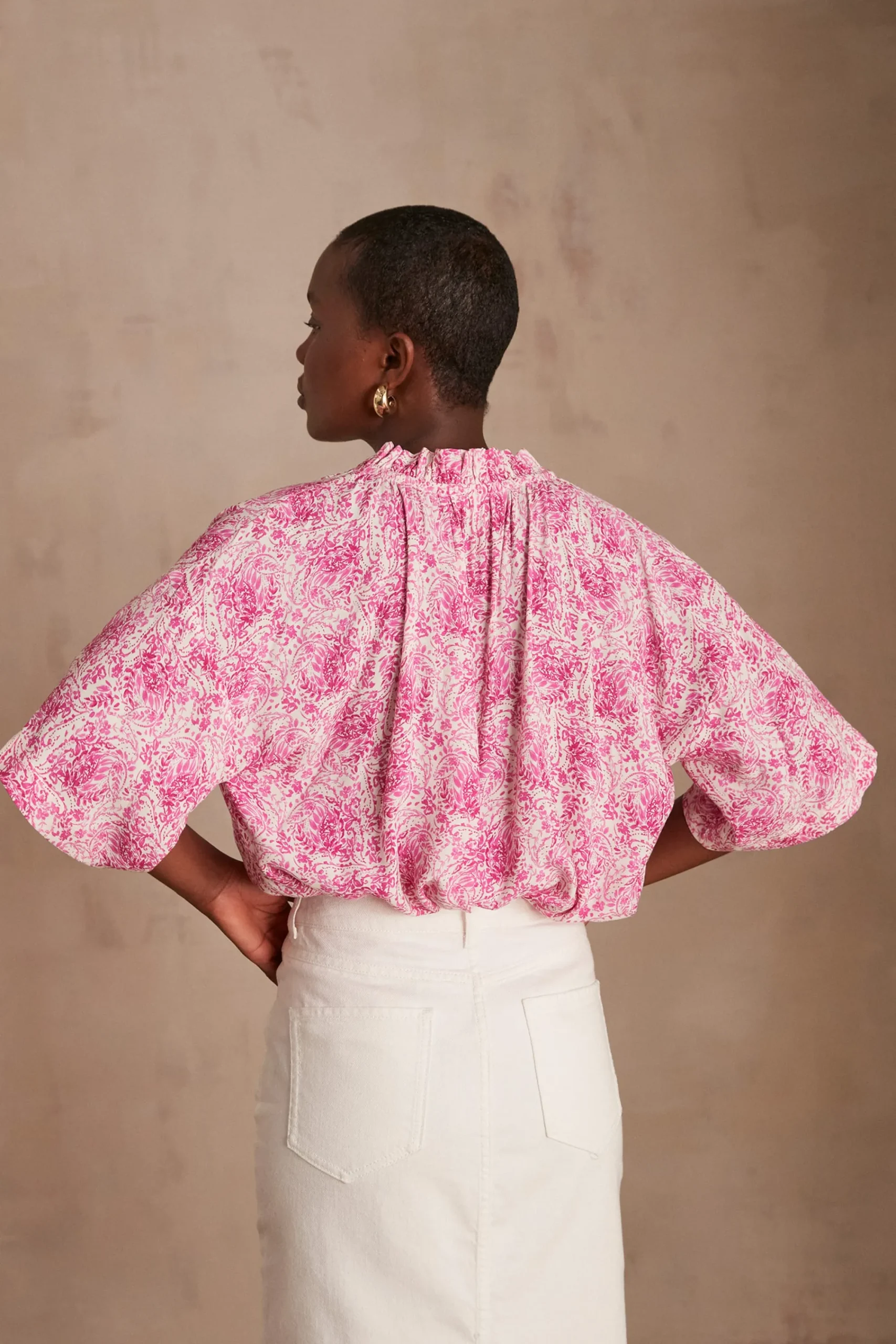 Maison 123 Blouses Et Chemises Imprimées>Blouse BECKY ROSE PALE