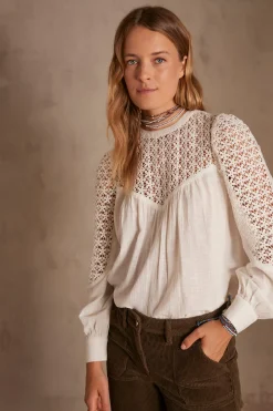 Maison 123 Blouses Et Chemises Blanches|Blouses Et Chemises En Coton>Blouse BENJAMINE ECRU