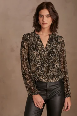 Maison 123 Blouses Et Chemises Imprimées|Blouses Et Chemises Noires>Blouse BERYLE NOIR