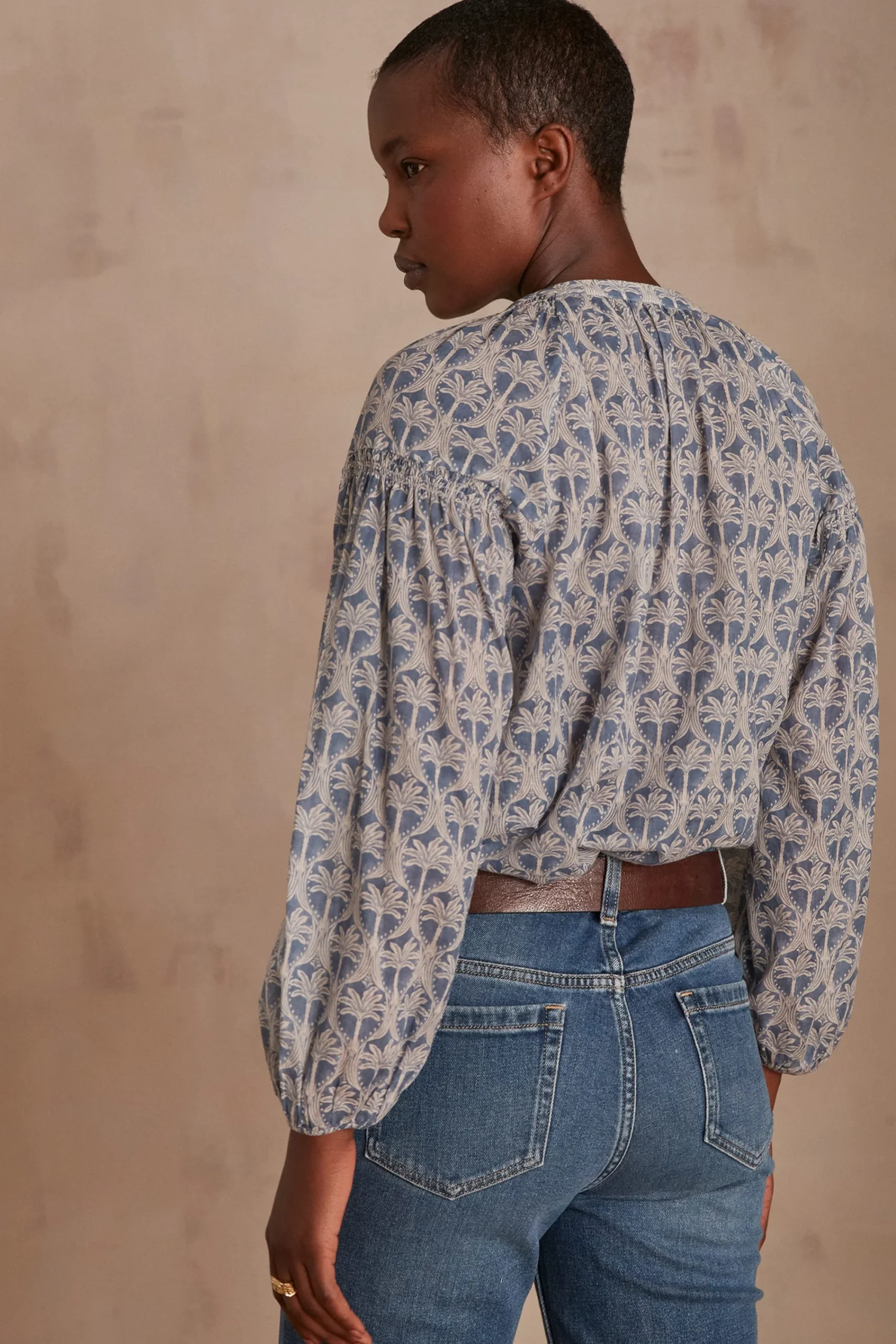 Maison 123 Blouses Et Chemises Imprimées|Blouses Et Chemises En Coton>Blouse BRUNE LAVANDE