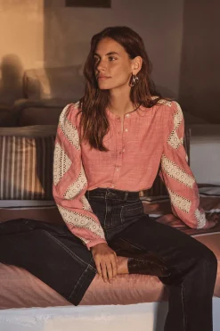 Maison 123 Blouses Et Chemises En Coton|Blouses Et Chemises Brodées>Blouse CATHEL PRIMEROSE