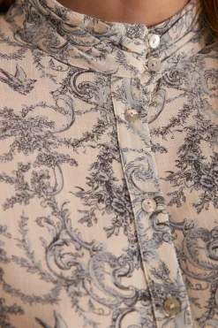 Maison 123 Blouses Et Chemises Imprimées>Blouse PHILIPPINE INDIGO CLAIR