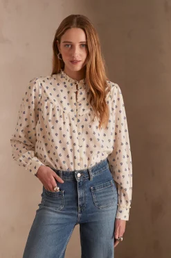 Maison 123 Blouses Et Chemises Imprimées|Blouses Et Chemises Blanches>Blouse PHILOMENE CREME