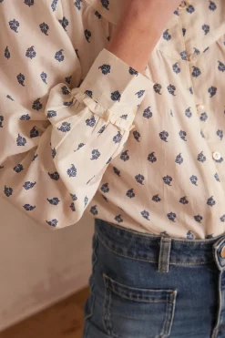 Maison 123 Blouses Et Chemises Imprimées|Blouses Et Chemises Blanches>Blouse PHILOMENE CREME