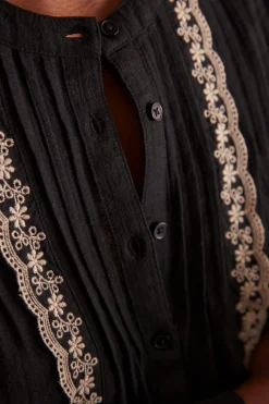 Maison 123 Blouses Et Chemises En Coton|Blouses Et Chemises Brodées>Blouse PHOEBE NOIR