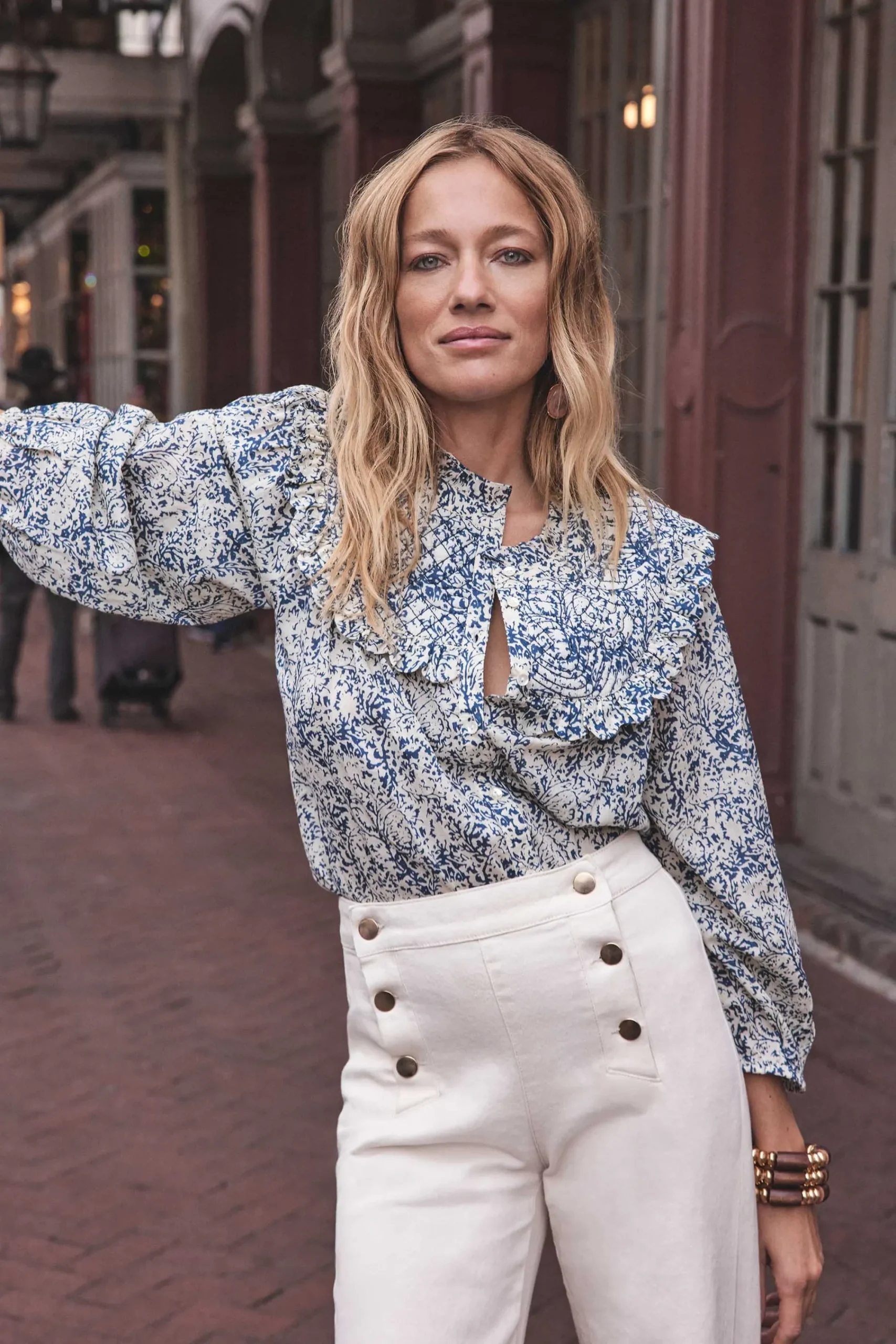 Maison 123 Blouses Et Chemises Imprimées|Blouses Et Chemises En Coton>Blouse victorienne Blanche STONE USED