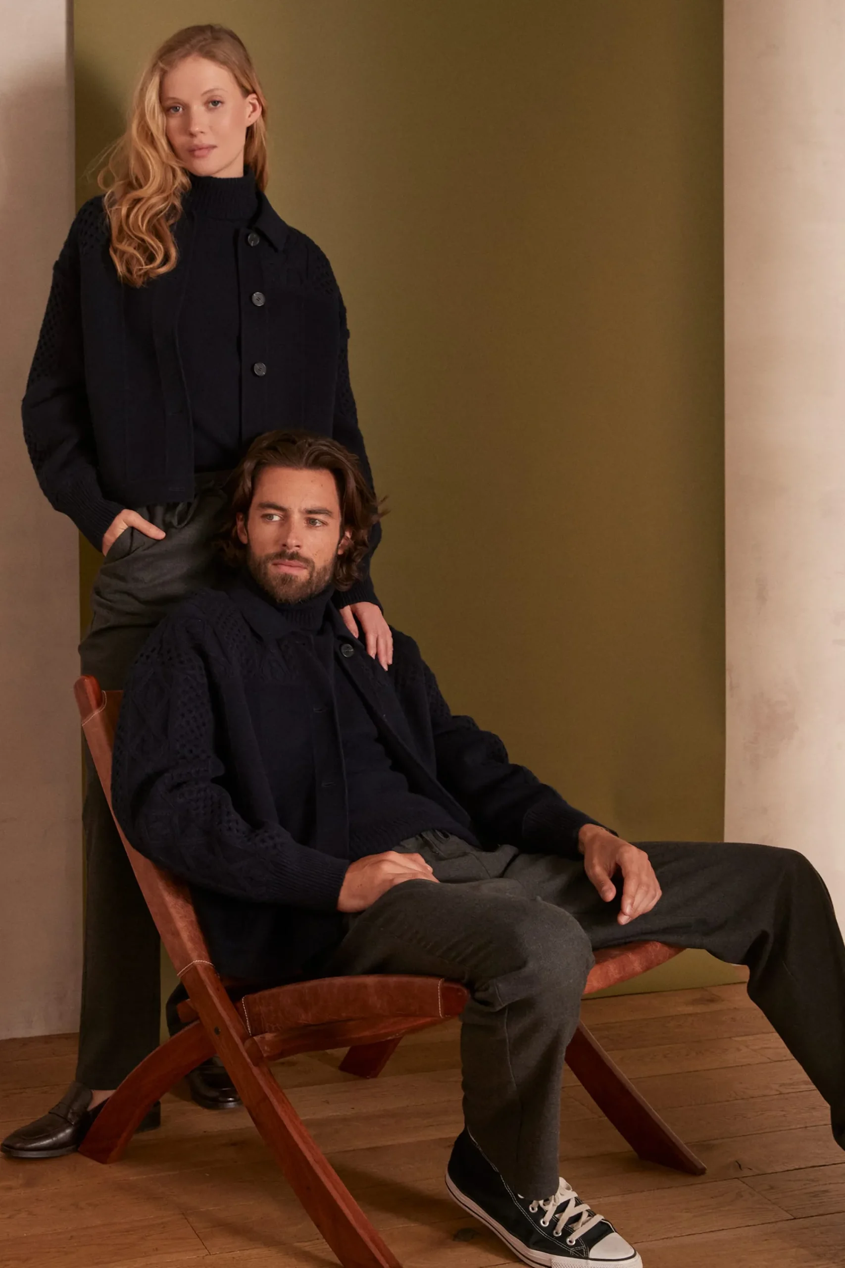 Maison 123 Manteaux Courts|Manteaux En Laine>Blouson unisexe SACHA MARINE