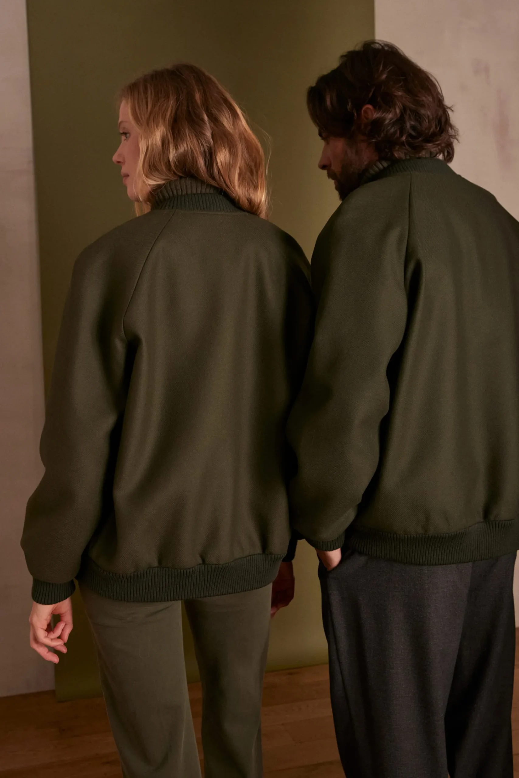 Maison 123 Manteaux Courts|Manteaux En Laine>Bombers unisexe KIM KAKI