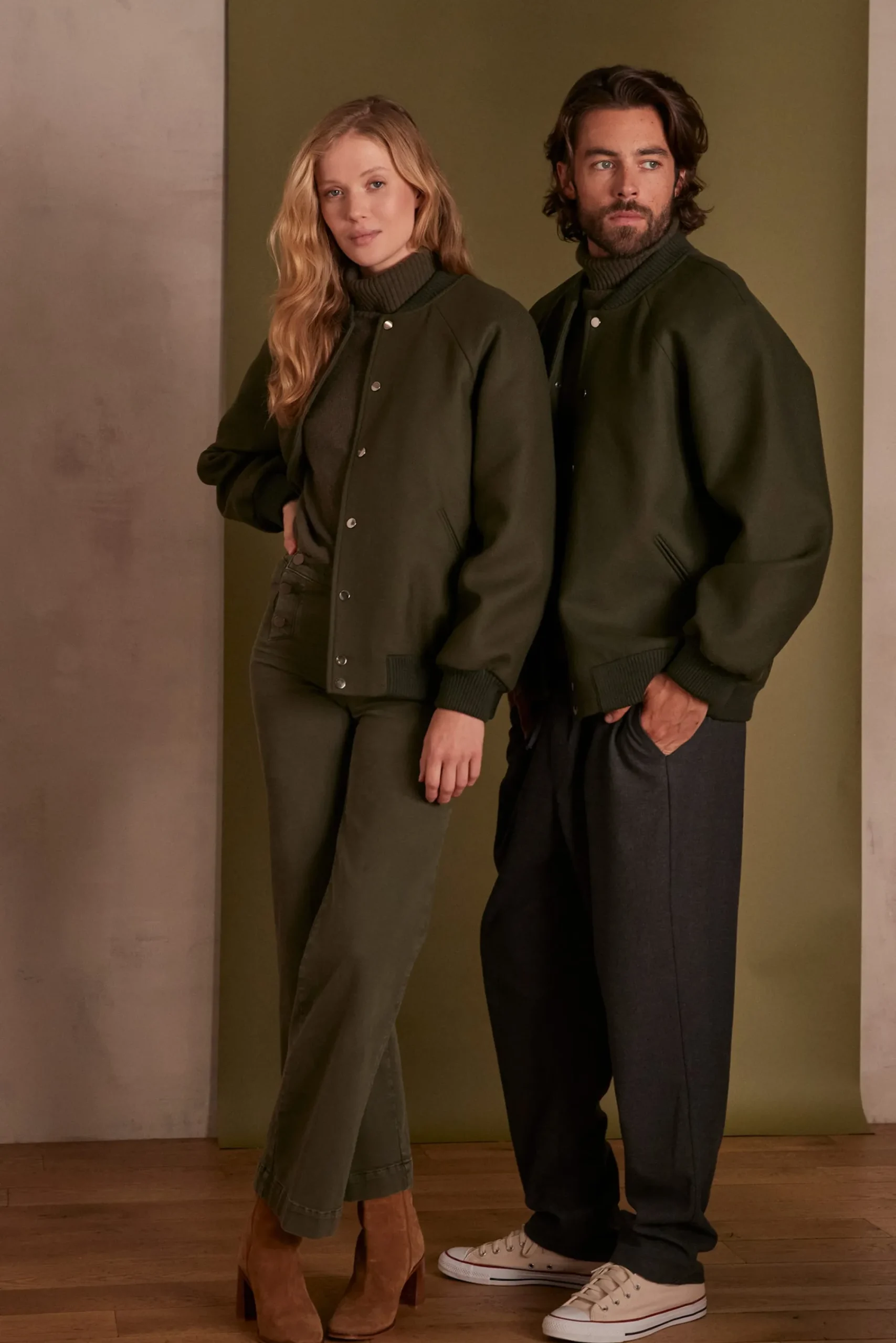 Maison 123 Manteaux Courts|Manteaux En Laine>Bombers unisexe KIM KAKI