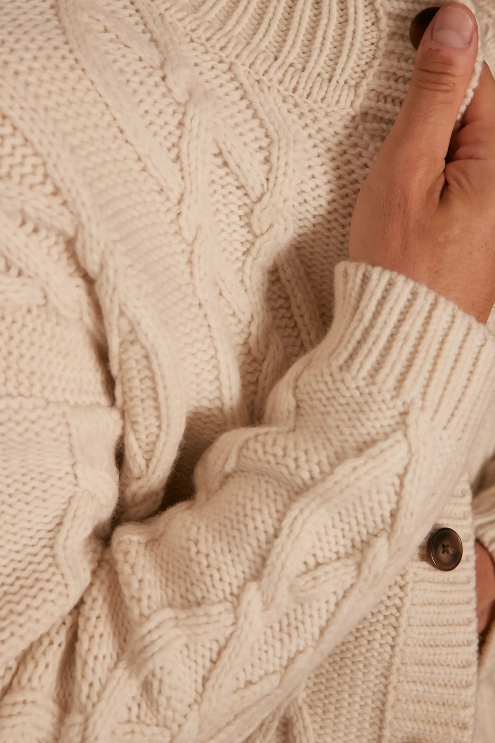 Maison 123 Gilets Courts|Gilets Longs>Cardigan unisexe RAPHAEL(LE) CREME
