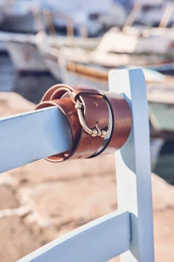 Maison 123 Ceintures>Ceinture en cuir VALERY CHOCOLAT