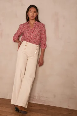 Maison 123 Blouses Et Chemises Imprimées|Blouses Et Chemises En Coton>Chemise Colette ROSE