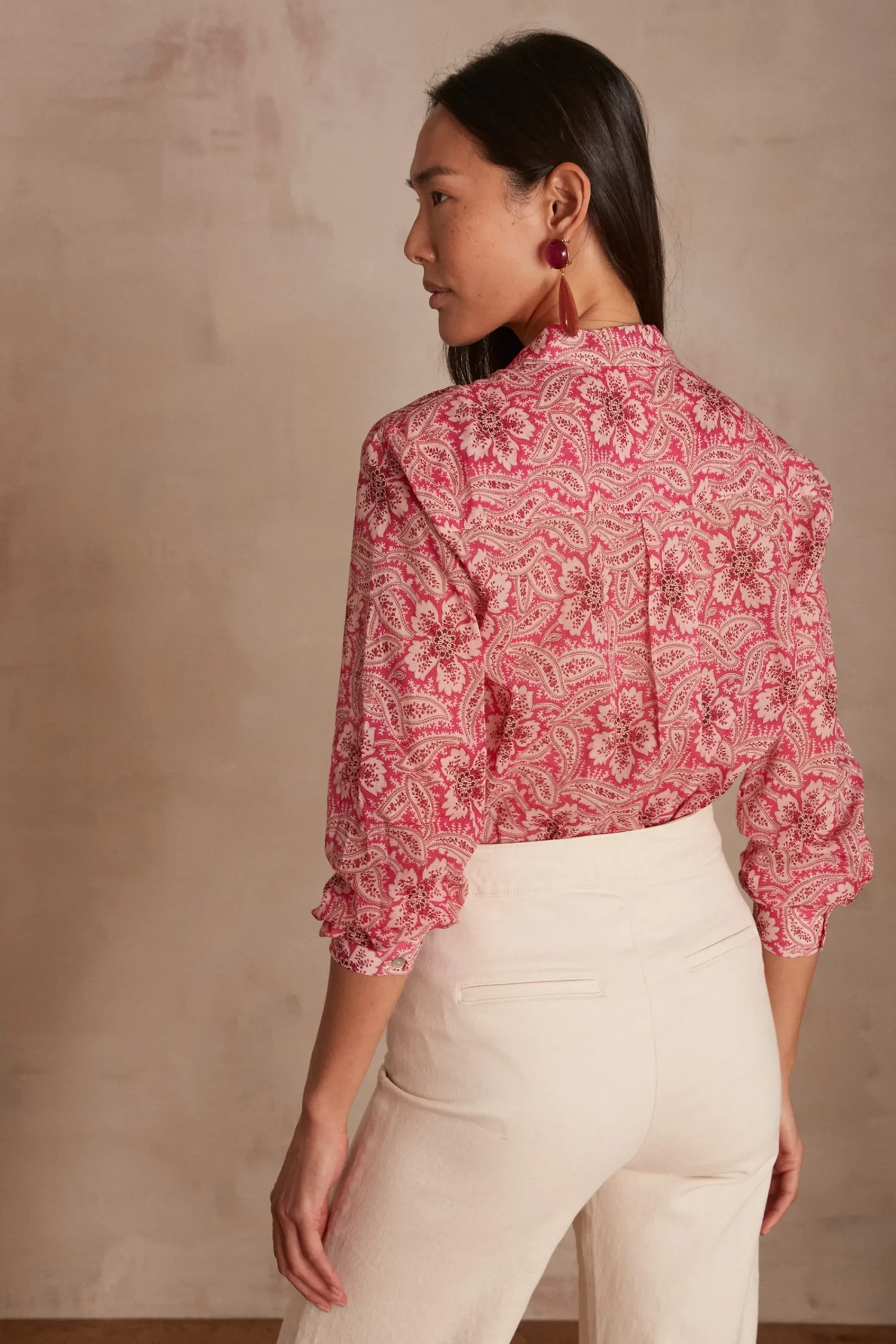 Maison 123 Blouses Et Chemises Imprimées|Blouses Et Chemises En Coton>Chemise Colette ROSE