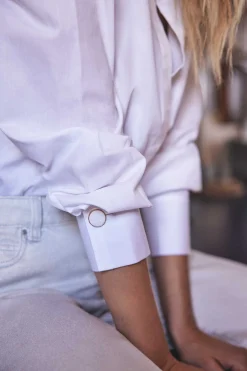 Maison 123 Blouses Et Chemises Blanches|Blouses Et Chemises En Coton>Chemise ESMERALDA BLANC
