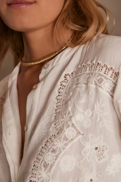 Maison 123 Blouses Et Chemises Blanches|Blouses Et Chemises Brodées>Chemisier BALI ECRU