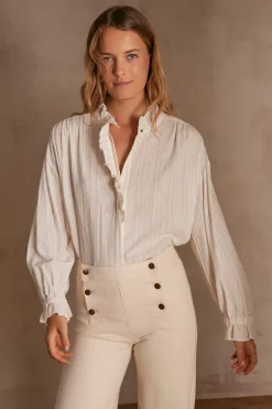 Maison 123 Blouses Et Chemises Imprimées|Blouses Et Chemises Blanches>Chemisier BALIAN CREME