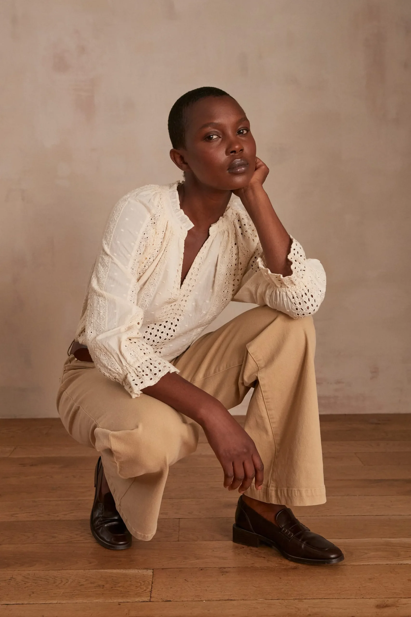 Maison 123 Blouses Et Chemises Blanches|Blouses Et Chemises En Coton>Chemisier BLONDIE CREME