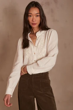 Maison 123 Blouses Et Chemises Blanches|Blouses Et Chemises En Coton>Chemisier BROOKE ECRU
