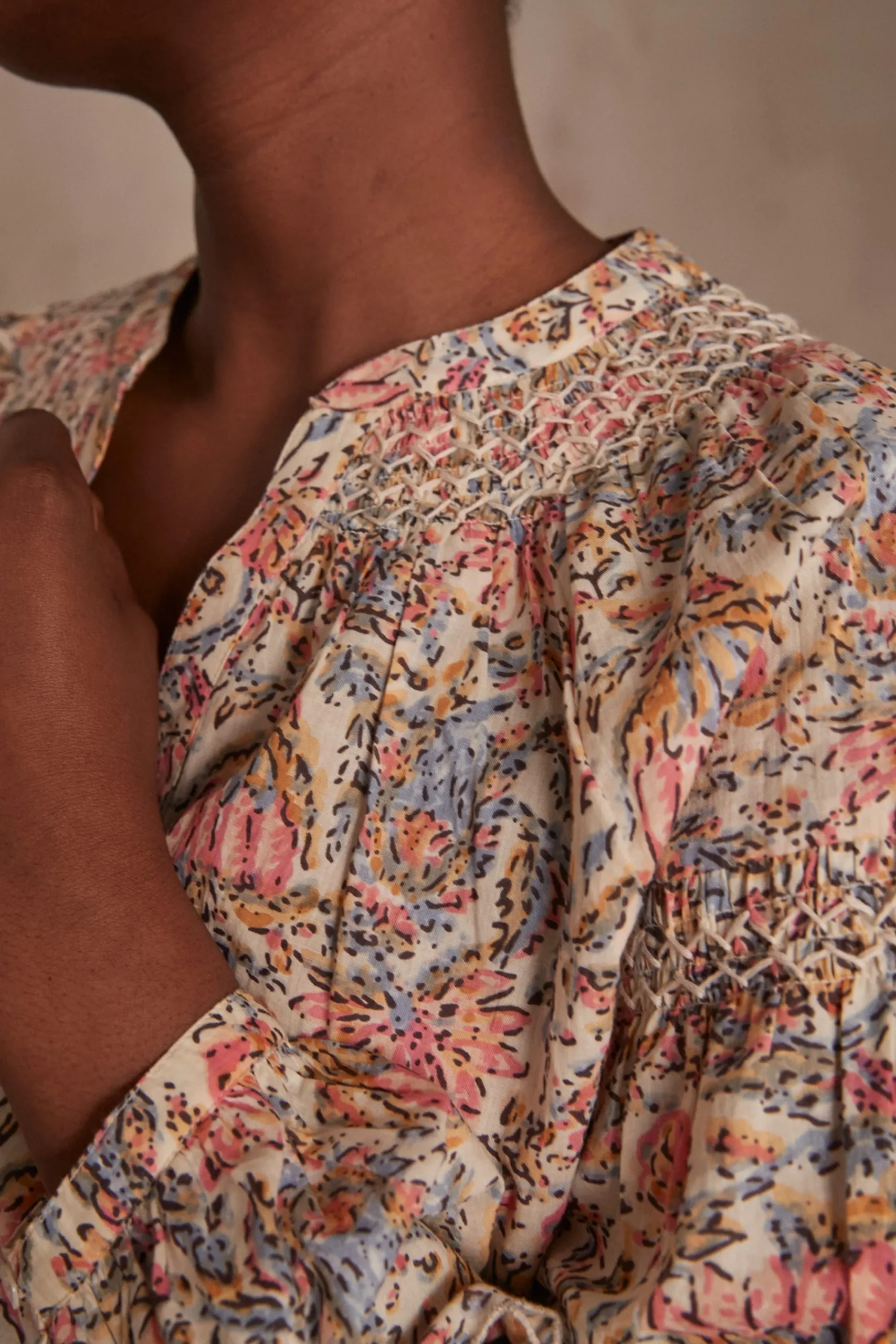 Maison 123 Blouses Et Chemises Imprimées|Blouses Et Chemises En Coton>Chemisier BRUNELLE BLUSH