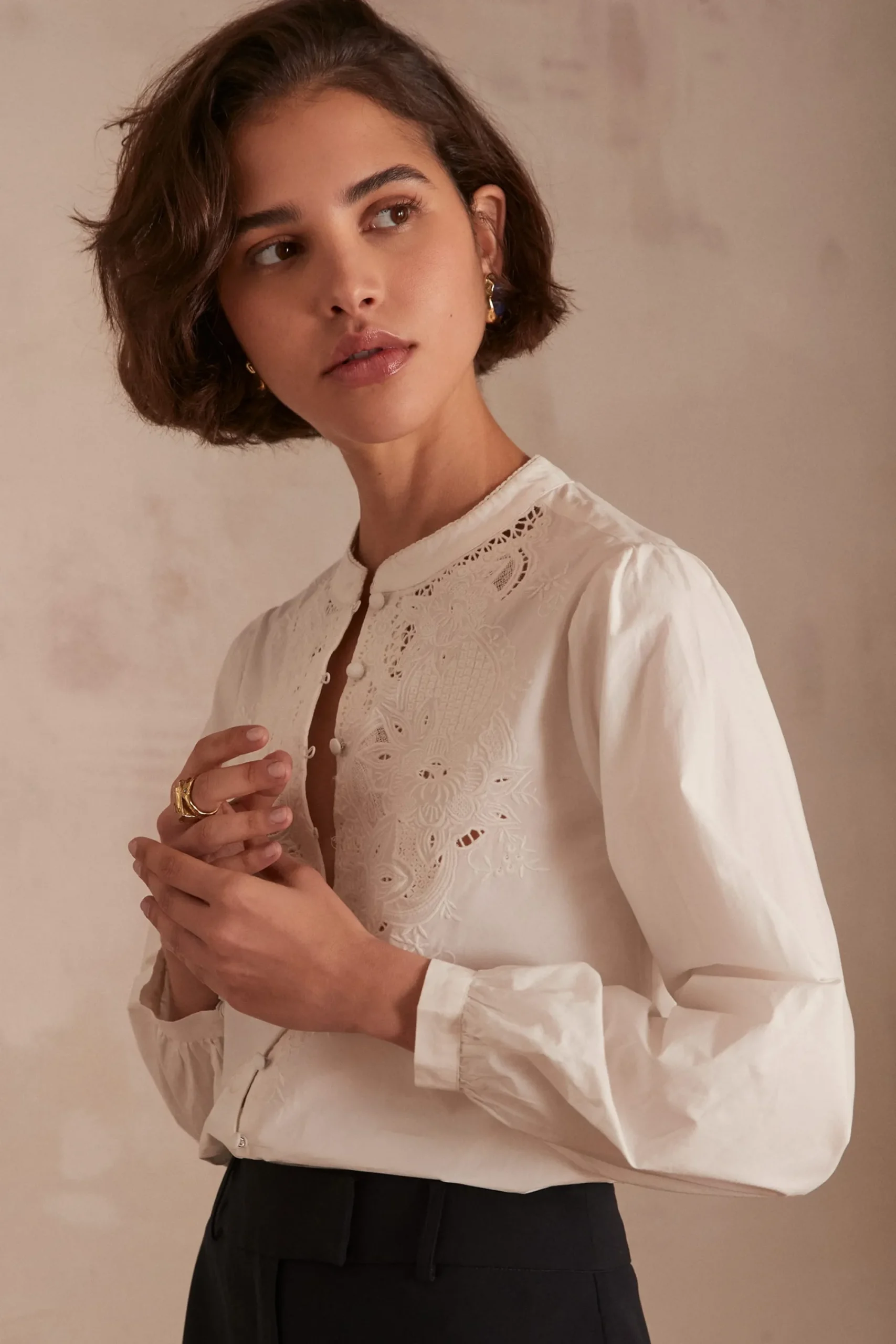 Maison 123 Blouses Et Chemises Blanches|Blouses Et Chemises En Coton>Chemisier PALOMA ECRU