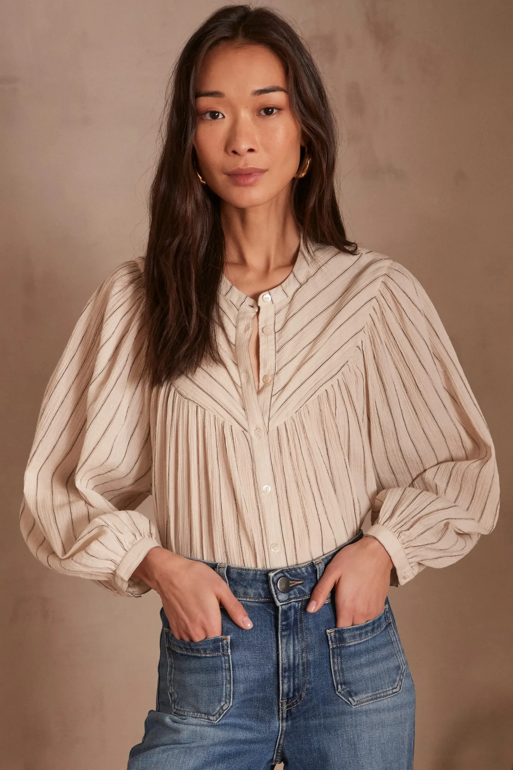 Maison 123 Blouses Et Chemises Imprimées|Blouses Et Chemises Blanches>Chemisier PLUME CREME