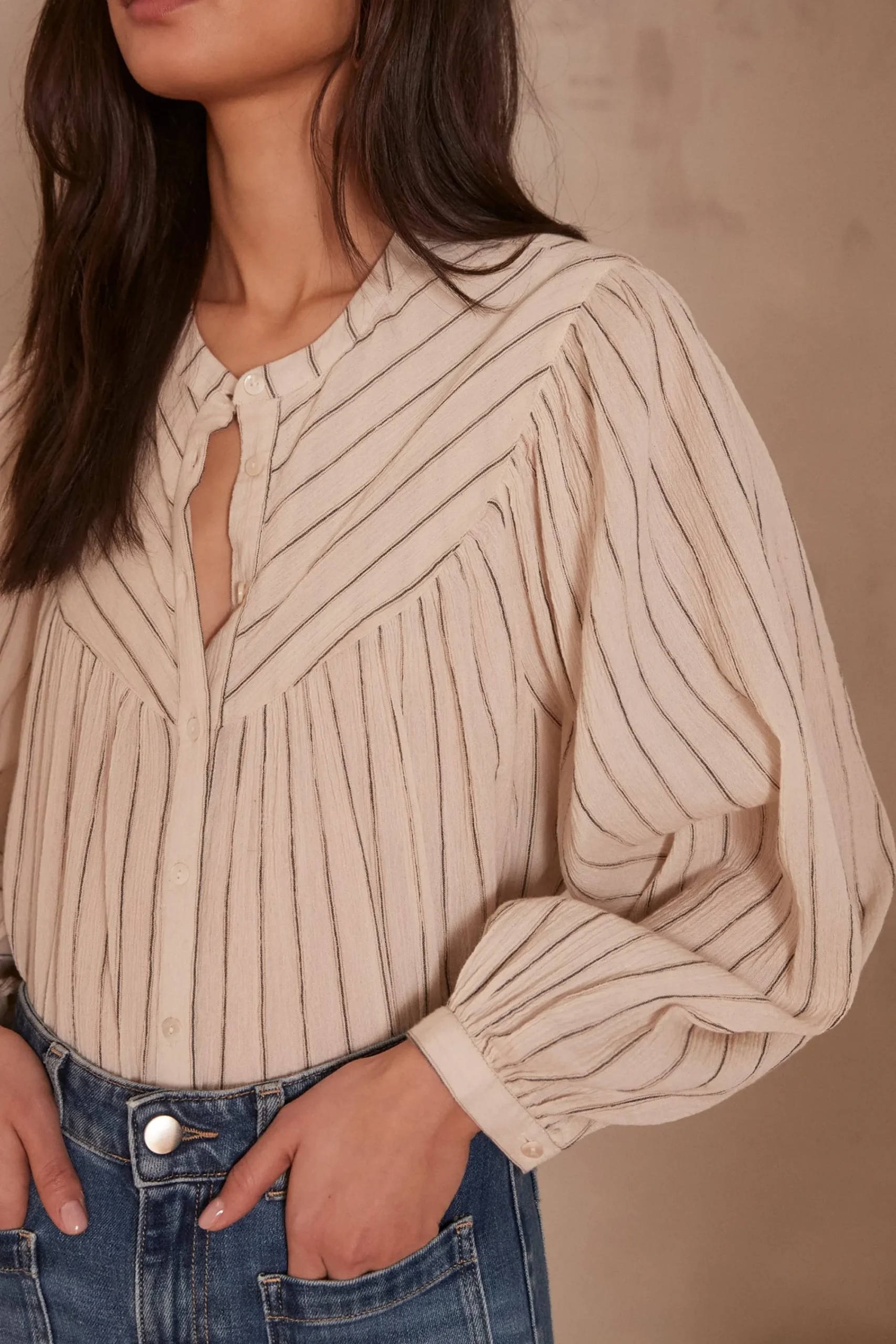 Maison 123 Blouses Et Chemises Imprimées|Blouses Et Chemises Blanches>Chemisier PLUME CREME