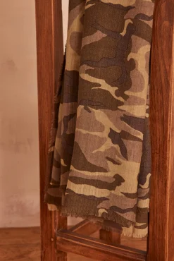 Maison 123 Echarpes|Foulards>Foulard en laine unisexe LEA OLIVE