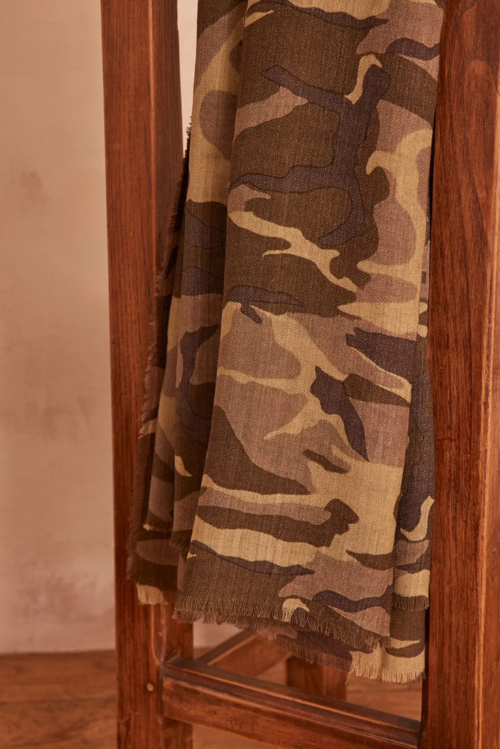 Maison 123 Echarpes|Foulards>Foulard en laine unisexe LEA OLIVE