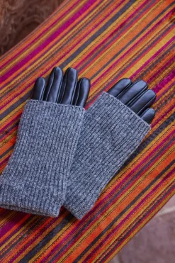 Maison 123 Gants>Gants en cuir ANIA NOIR