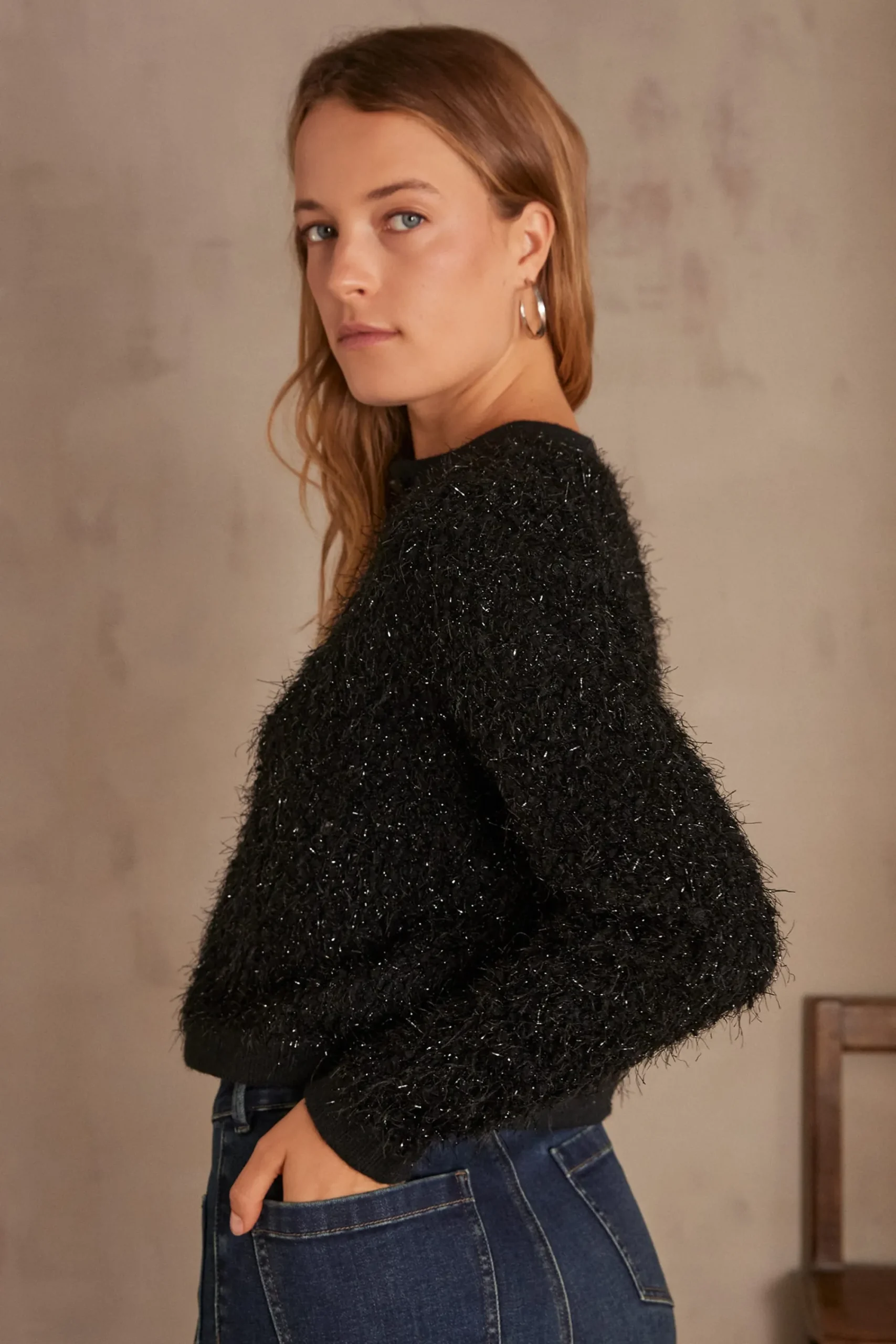 Maison 123 Gilets Courts>Gilet CORALY NOIR