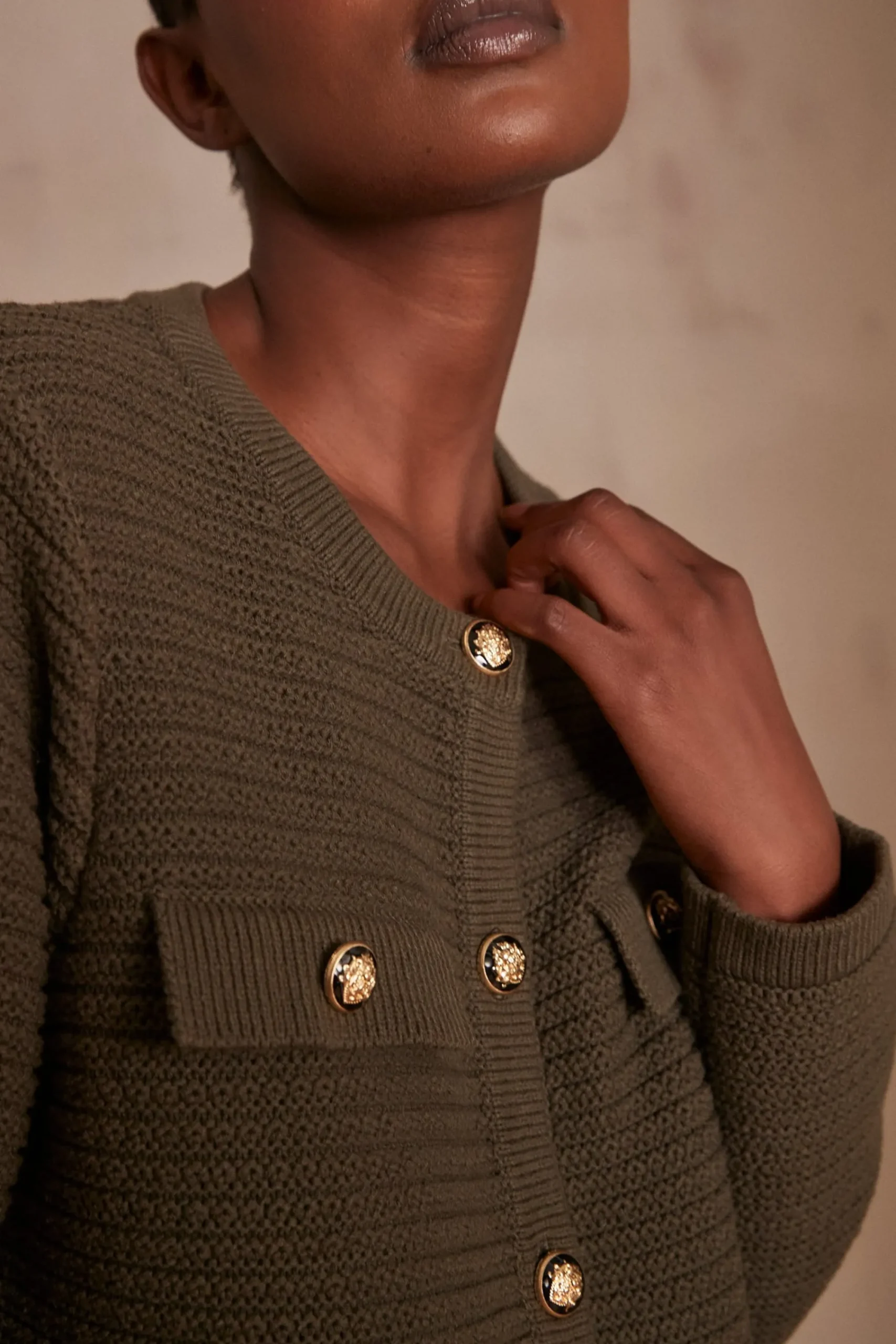 Maison 123 Gilets Courts>Gilet LILY KAKI