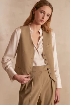 Maison 123 Blazers|Vestes Sans Manches>Gilet sans manches CARLOTTA FEUILLE