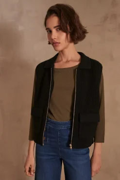 Maison 123 Gilets Sans Manches|Vestes Sans Manches>Gilet sans manches en laine SIMON NOIR