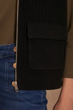 Maison 123 Gilets Sans Manches|Vestes Sans Manches>Gilet sans manches en laine SIMON NOIR