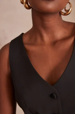 Maison 123 Vestes Sans Manches|Vestes Noires>Gilet sans manches NAYA NOIR