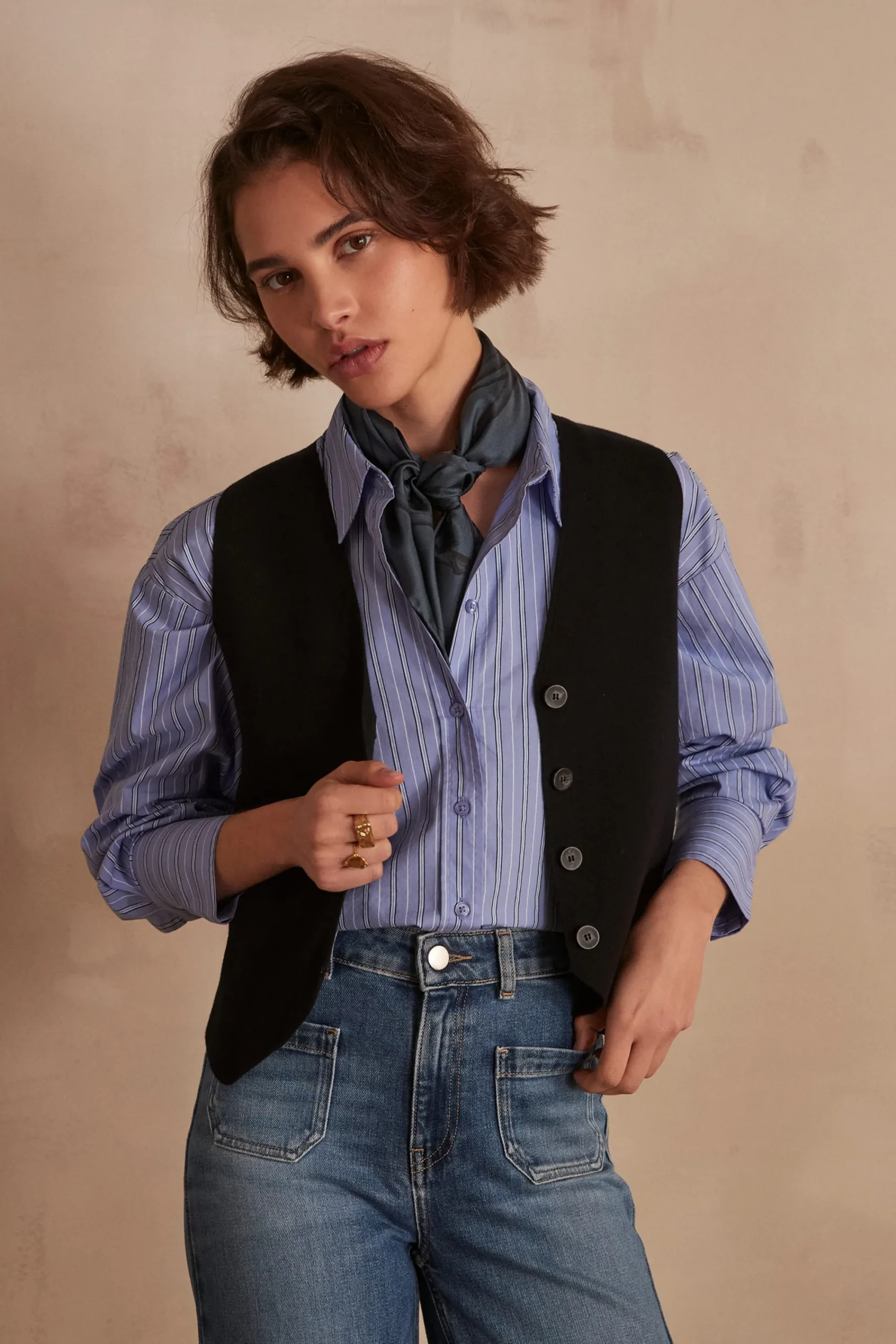 Maison 123 Pulls Sans Manches|Gilets Sans Manches>Gilet sans manches SUZON NOIR
