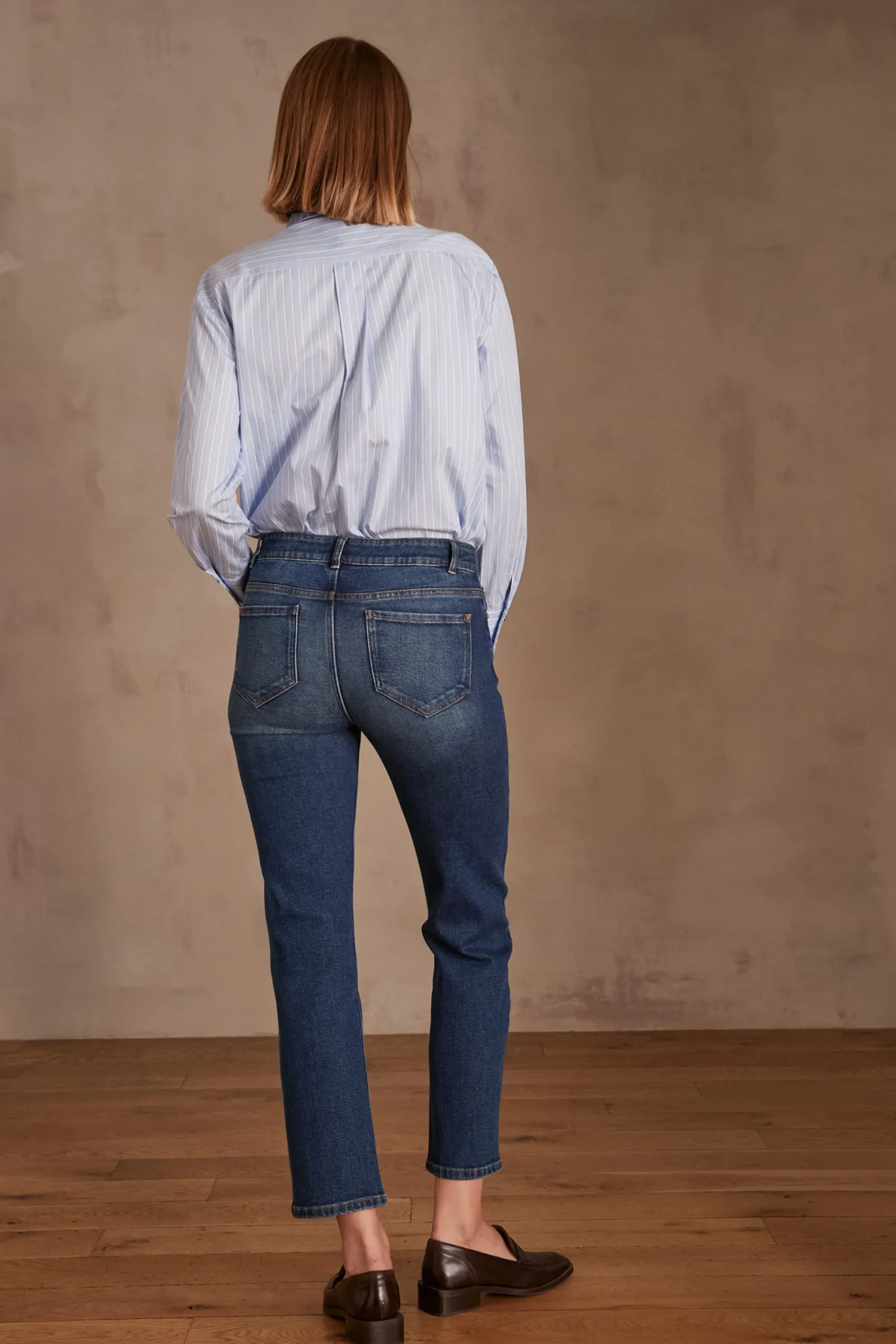 Maison 123 Jeans Droits|Les Morphologies En H>Jean droit LILOU INDIGO FONCE