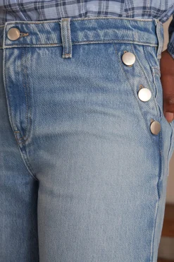 Maison 123 Jeans We Care|Jeans Larges>Jean droit MOSS Produit labellisé We Care mettant en avant l'utilisation de matières plus responsables et la valorisation de la production locale INDIGO CLAIR