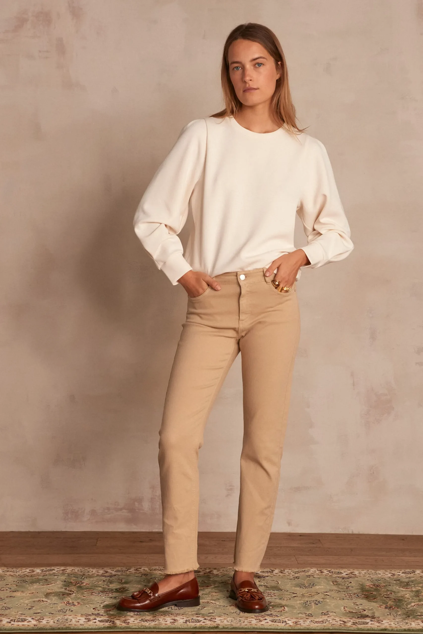 Maison 123 Jeans Droits|Les Morphologies En H>Jean droit Patience BEIGE