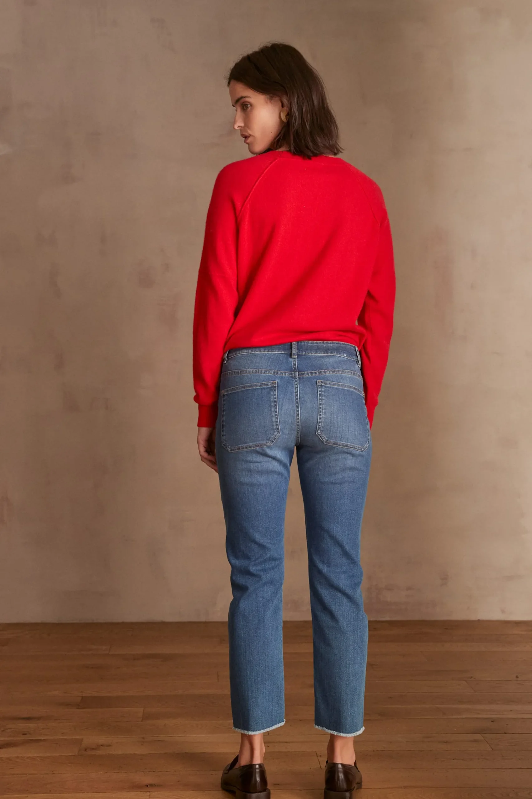 Maison 123 Jeans Droits|Les Morphologies En H>Jean PATIENCE CROPPED INDIGO FONCE