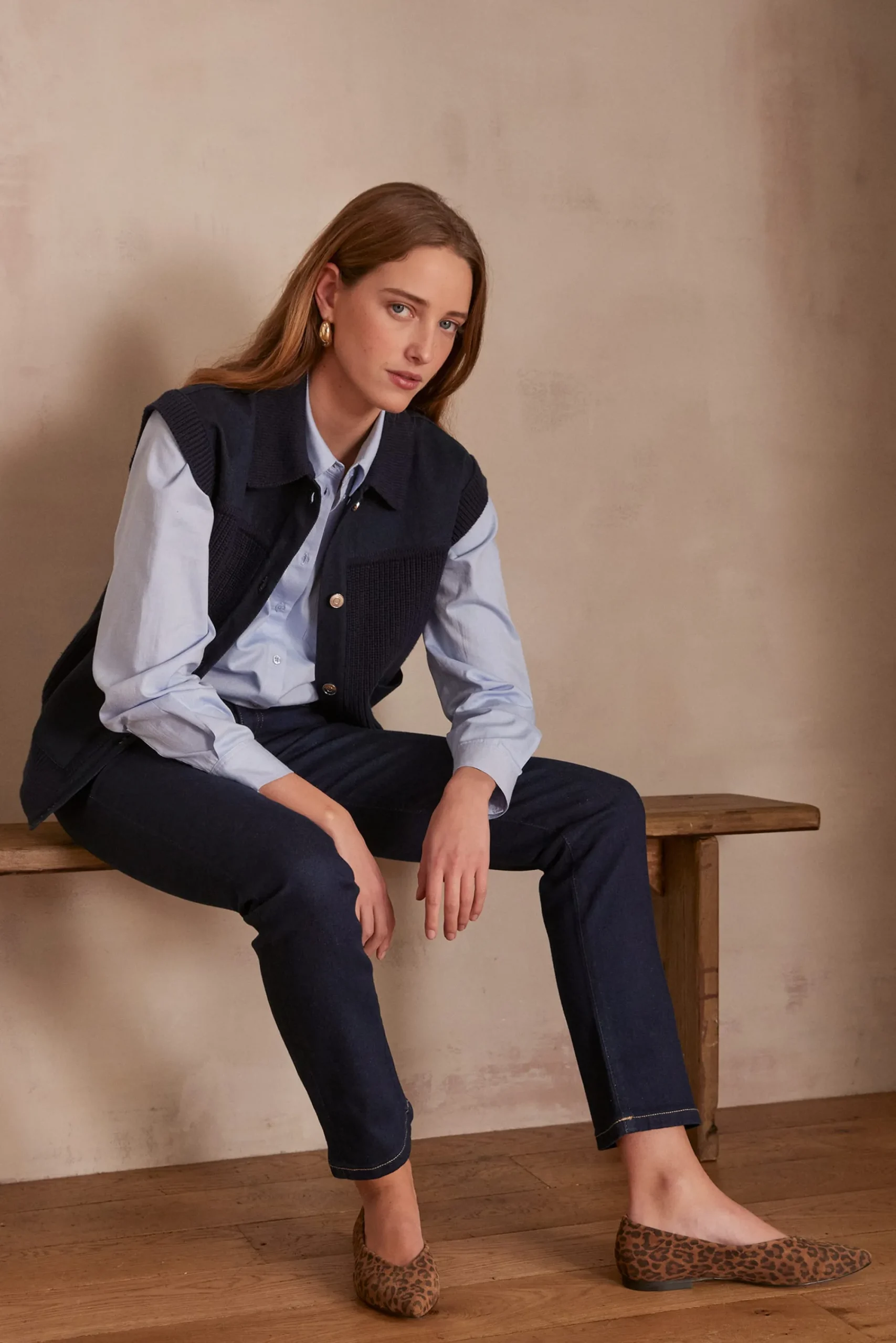 Maison 123 Jeans We Care|Jeans Droits>Jean SONIA Produit labellisé We Care mettant en avant l'utilisation de matières plus responsables et la valorisation de la production locale CELADON