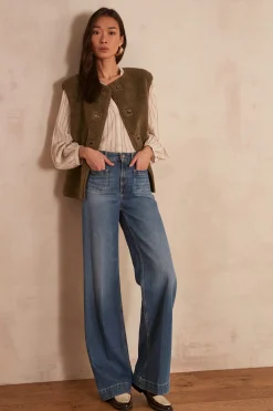 Maison 123 Jeans We Care|Jeans Larges>Jean évasé LUNA DELAVE CLAIR