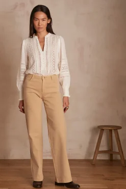 Maison 123 Jeans Larges|Jeans Flare Et Bootcut>Jean wideleg SANDY BEIGE