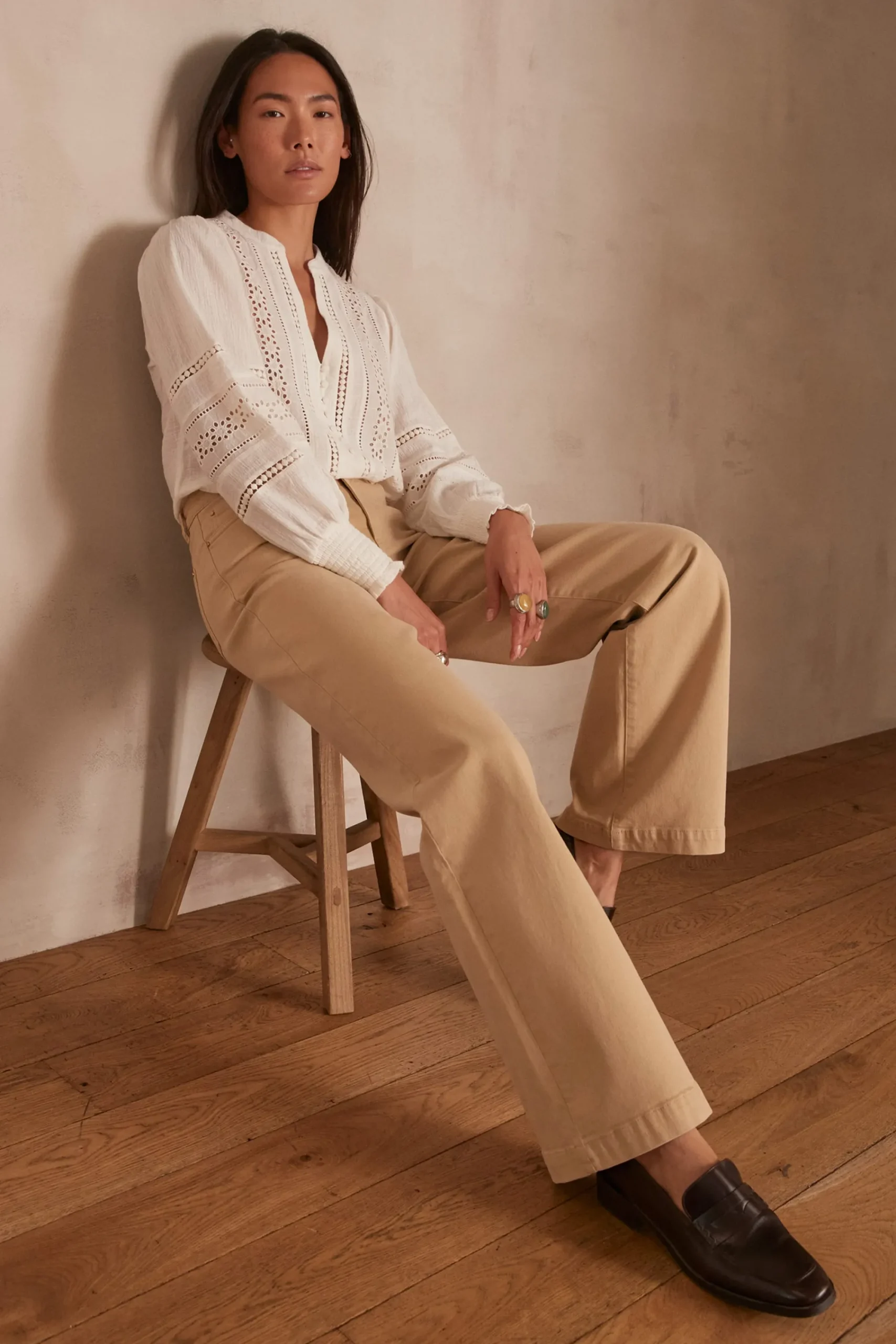Maison 123 Jeans Larges|Jeans Flare Et Bootcut>Jean wideleg SANDY BEIGE