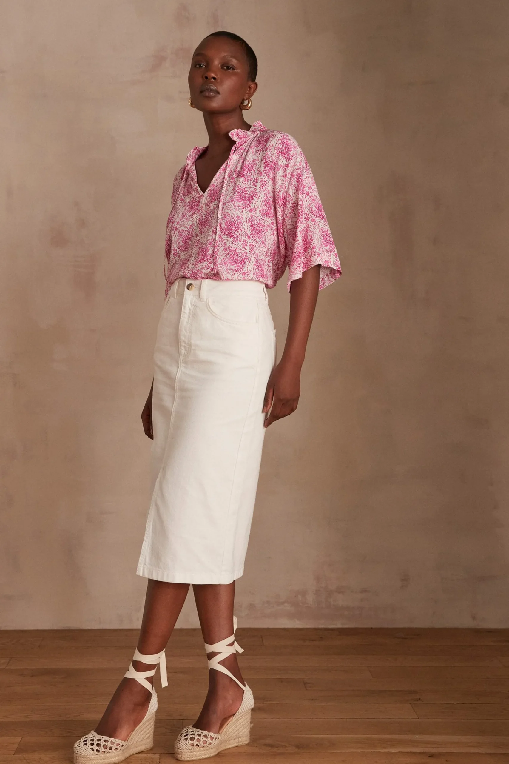 Maison 123 Jupes En Jean>Jupe BIRDY BLANC