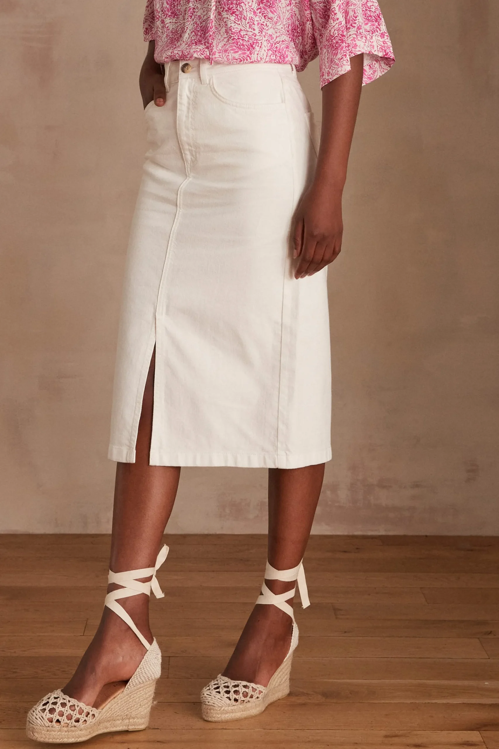 Maison 123 Jupes En Jean>Jupe BIRDY BLANC