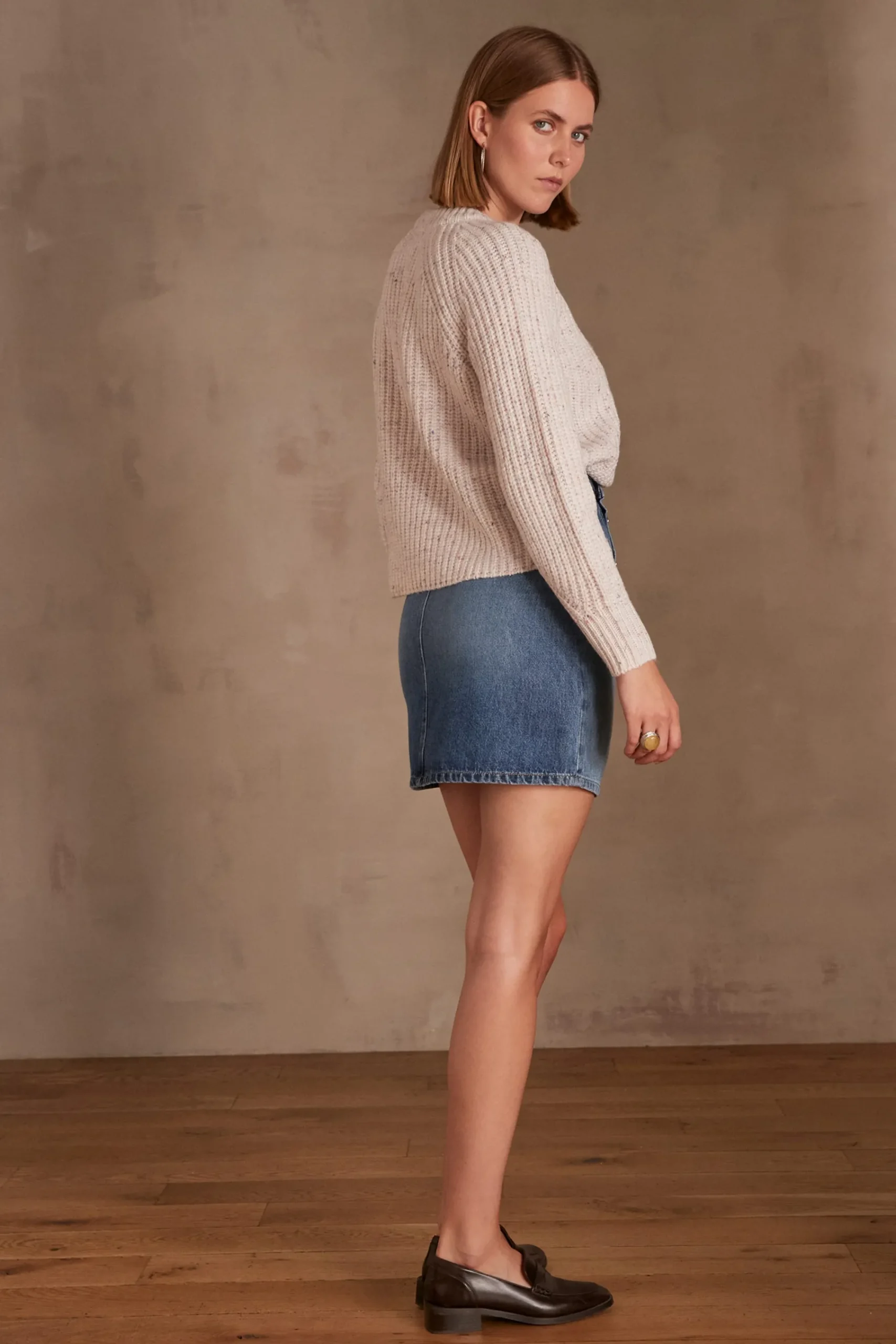 Maison 123 Jupes Courtes|Jupes En Jean>Jupe BLANDINA DELAVE CLAIR