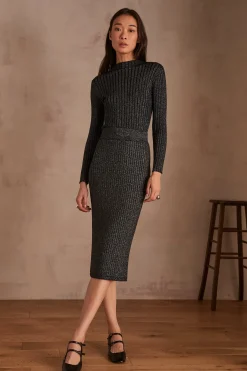 Maison 123 Jupes Longues Et Midi|Jupes Noires>Jupe ELINE NOIR