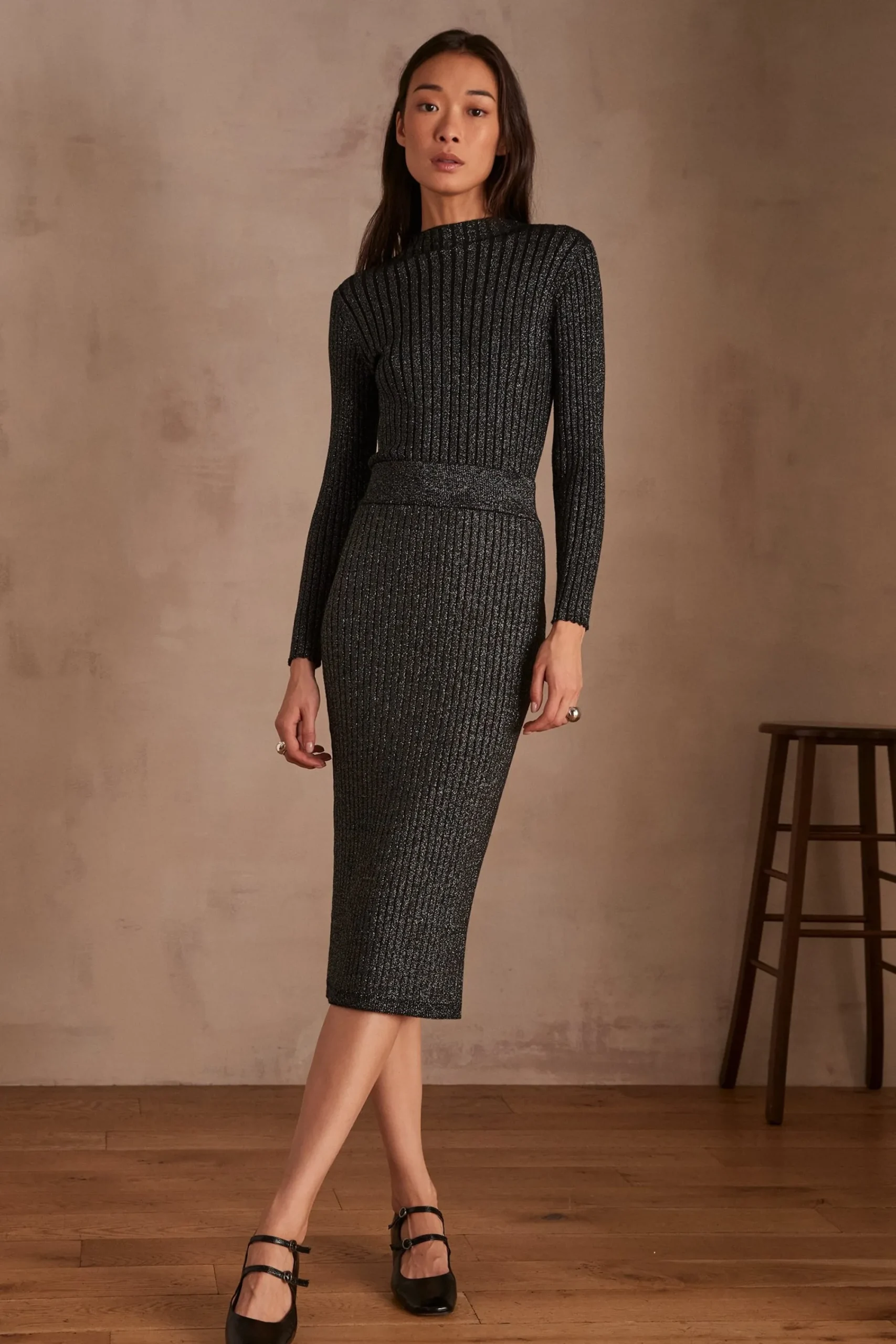 Maison 123 Jupes Longues Et Midi|Jupes Noires>Jupe ELINE NOIR