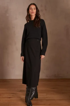 Maison 123 Jupes Longues Et Midi|Jupes Noires>Jupe ELOISE NOIR